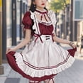 thumbnail image 2 of HOWPAY Halloween Costumes For Women Cute Maid Dress Japanese Style Anime Cosplay Outfit Casual Wear Fancy Dress For Party Event Halloween Costume XL, 2 of 5