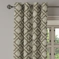 thumbnail image 3 of Ambesonne Geometric Grommet Curtain, Ethno Ornamental Floral, 50"x72", Taupe and Dark Eggshell, 3 of 5