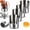 4pcs, variant on 2-In-1 Stainless Steel Spoon & Lid Holder, Stainless Steel Holder for Utensils, Multi-Functional Kitchen Utensil Holders with Non-Slip Based for Spatulas Tongs Ladles Countertop Organizer