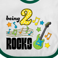 thumbnail image 4 of Inktastic Being Two Rocks- second birthday Boys or Girls Baby Bib, 4 of 4