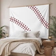 thumbnail image 3 of Baseball Small Tapestry for Bedroom Wall Hanging Tapestry, Modern Minimalist Red Lines Ceiling Backdrop Tapestries Poster Blanket Wall Decor for Teens Room Living Room Dorm 23" x 28", 3 of 8