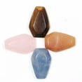thumbnail image 4 of MATROOY 20pc Natural Hand Carved Healing Crystal Rose Quartz Crystal Coffin Stone Crafts-Orange Aventurine, 4 of 9