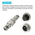 thumbnail image 4 of Conector de aviación Uxcell GX12 2 pines 12 mm plata macho hembra conector de panel de acoplamiento 5 paquetes, 3 pines, 4 of 7