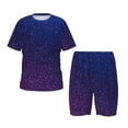 thumbnail image 1 of Fotbe Neon Glitter Pijama Estampada de 2 Piezas para Niños – Ropa de Dormir de Manga Corta Cómoda para Niños y Niñas, Camiseta y Shorts de Algodón-Medium, 1 of 6