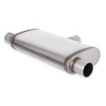 thumbnail image 4 of Flowmaster Exhaust Muffler 72206 FlowFX; Oval 409 Stainless Steel Case; Single 2-1/2 Inch Offset Inlet; Dual 2-1/2 Inch Offset Outlet; 18 Inch Body/24 Inch Overall Length, 4 of 8