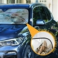 thumbnail image 3 of ALAZA Turtle Flower Tropical Windshield Sun Shade Car Foldable Sun Visor Block UV Rays Protector 53"x23.5", 3 of 8