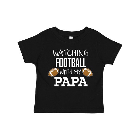 Inktastic Watching Football with My Papa Boys or Girls Toddler T-Shirt