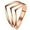 Rose Gold, variant on 316L Stainless Steel Rose Gold Statement Pointed Chevron Ring