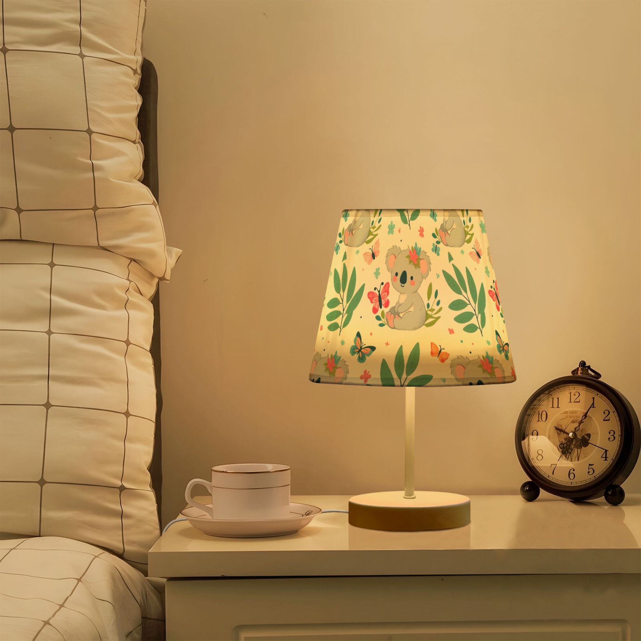 LED Desk Lamp Cute Koala and Butterfly Table Nightstand Lamps with 3 Color Temperatures for Home Bedroom Living Room Decor 6x11