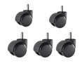 thumbnail image 1 of CHAO Juego de 5 ruedas para sillas de oficina 11 mm x 22 mm - - Ruedas para suelos duros hasta 175 kg - - Ruedas para sillas giratorias - - Fácil instalación sin herramientas, 1 of 5