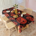 thumbnail image 5 of Halloween Red Pumpkins Pattern Rectangle Tablecloth 60"x102",Waterproof Polyester Rectangle Table Cloth, Wipeable Spillproof Polyester Tablecloth for Dining, Camping, Indoor and Outdoor, 5 of 6
