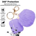 thumbnail image 3 of Protective Case Cover for Airpods Pro Charging Case, Upgraded Air Pods 3 Silicone Case Skin Newest with Soft Cute Fur Ball Pom Pom Keychain Kit, 3 of 9