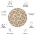 thumbnail image 5 of SAFAVIEH Courtyard Carol Geometric Indoor/Outdoor Area Rug, 6'7" x 6'7" Round, Brown/Beige, 5 of 9