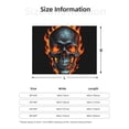 thumbnail image 5 of Yiaed Flame Metal Skull Print Blanket Throw Blanket Soft Cozy Flannel Blanket for Home Bed Sofa Couch Chair-60"x50", 5 of 6