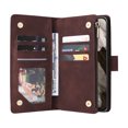 thumbnail image 2 of Dteck for Google Pixel 8 Wallet Case, Soft Leather Zipper Wallet Case Magnetic Buckle Flip Cover with 5 Card Slots/Photo Pocks/Lanyard Strap for Google Pixel 8 2023, coffee, 2 of 6