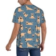 thumbnail image 2 of Hirioo French Bulldog Yoga for Men's Baseball T-shirt Shirts Short Sleeve Casual Summer Button Stretch T Shirts,Size S-4XL-3X-Large, 2 of 7