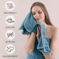 thumbnail image 6 of 12 Piece Family Towels Set for Bathroom, Quick Drying, High Absorbent Ultra Soft Towel Sheet, Includes 4 Bath Towels, 4 Hand Towels, & 4 Washcloths (Turquoise), 6 of 7