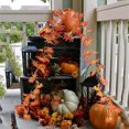thumbnail image 3 of Artificial Fall Garland Maple Leaf Vine, 7.2ft Fake Hanging Vine Garland Autumn Foliage Garland for Home Wedding Fireplace Party Thanksgiving Decor-24PCS, 3 of 5