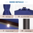 thumbnail image 6 of CHYVARY 10 x 6.5ft LED Outdoor Patio Umbrella Rectangular Outside Table Umbrella for Deck, Poolside and Patio,Navy Blue, 6 of 9