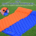 thumbnail image 2 of Inflatable Sleeping Pad 76''x24'' Ultralight Waterproof Sleeping Mat with Pillow for Camping, Built in Pump, Orange, 2 of 6