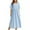 Blue, variant on QUYUON Wedding Guest Dress for Women Casual Summer Round Neck Short Sleeve T Shirt Dress Cocktail Dresses for Women Pleated A-Line Evening Party Formal Midi Dresses Style D-7432 White XL