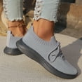 thumbnail image 3 of Women Thick-Soled Solid Sneakers Casual Mesh Walking Shoes Lightweight Sport Shoes Tennis Sneakers for Women Stylish, 3 of 7