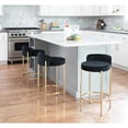 thumbnail image 5 of Chloe Contemporary Counter Stool in Gold Metal and Black Velvet by LumiSource - Set of 2, 5 of 13