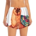 thumbnail image 2 of KLL Cozy Knitting Llama Pattern Shorts Women,Athletic Shorts High Waisted Running Shorts Pocket Sporty Short Gym Elastic Workout Shorts-X-Large, 2 of 7