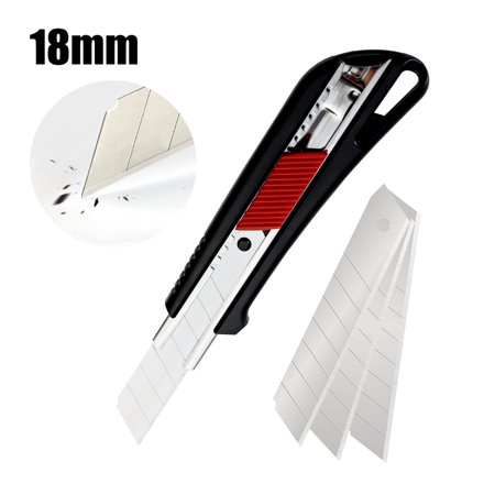 LONLEEYU 18mm, 6-Piece SK5 Blade Box Cutter Retractable Utility Knife, 2 Pack