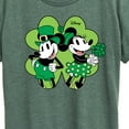 thumbnail image 3 of Disney - Mickey & Minnie Shamrock - Women's Short Sleeve Graphic T-Shirt, 3 of 5