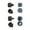 Black, variant on 8Pcs Professional Microphone Stand Thread Adapter 5/8 to 1/4 to 3/8 Screw for Microphones Microphone Clip