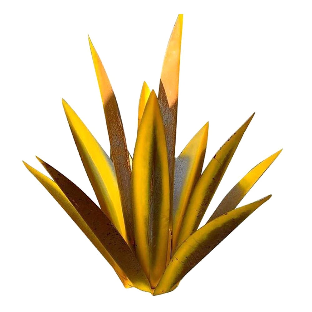 HOTBEST Agave Plant Metal Garden Ornaments, Outdoor Garden Rustic