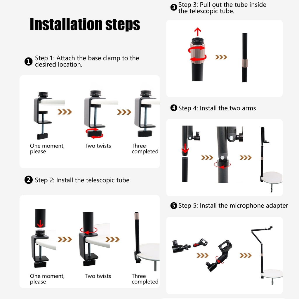 Tall Stability Aluminum Micr Boom Arm 43 Foot Reach Efficient Office Solution