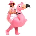 thumbnail image 6 of Inflatable Riding Flamingo Costume For Adults, Funny Pink Bird Party Suit (Fits 4'11"–6'2"),Fits 4'11"–6'2",flamingo, 6 of 6