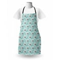 thumbnail image 3 of Garden Art Apron, Blossoming Spring Flowers with Hand Drawn Horizontal Stripes Chamomiles, Unisex Kitchen Bib with Adjustable Neck for Cooking Gardening, Adult Size, Grey Pale Blue, by Ambesonne, 3 of 4