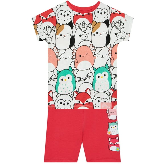 Squishmallows Girls T-Shirt And Shorts Pink Sizes 6-14