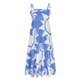thumbnail image 4 of Vestido de Verano para las Mujeres, Impresión de Moda sin Mangas, Vestido de Eslinga Ajustable Fuera Del Hombro, 4 of 7