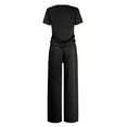 Difdany Womens 2 Piece Outfits Lounge Set Crewneck Ruched Short Sleeve