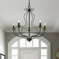 thumbnail image 2 of 42905-04 Livex Lighting Katarina - 5 Light Chandelier In Transitional Style-23 Inches Tall and 23 Inches Wide-Black/Antique Brass Finish, 2 of 8