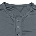 thumbnail image 6 of ZyeKqe Mens Long Sleeve Shirts Button Front Crewneck Lightweight Quick Drying Breathable Active Sports Workout Tops, 6 of 8