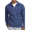 thumbnail image 3 of Men's Quarter Zip Polar Fleece Pullover Sweatshirt, Denim 2XL, 1 Count, 1 Pack, 3 of 7