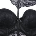 thumbnail image 3 of Sexy Half Cup Sliming Lingerie Suspender Lace Tight Push Up Bra and Panty Set, 3 of 5