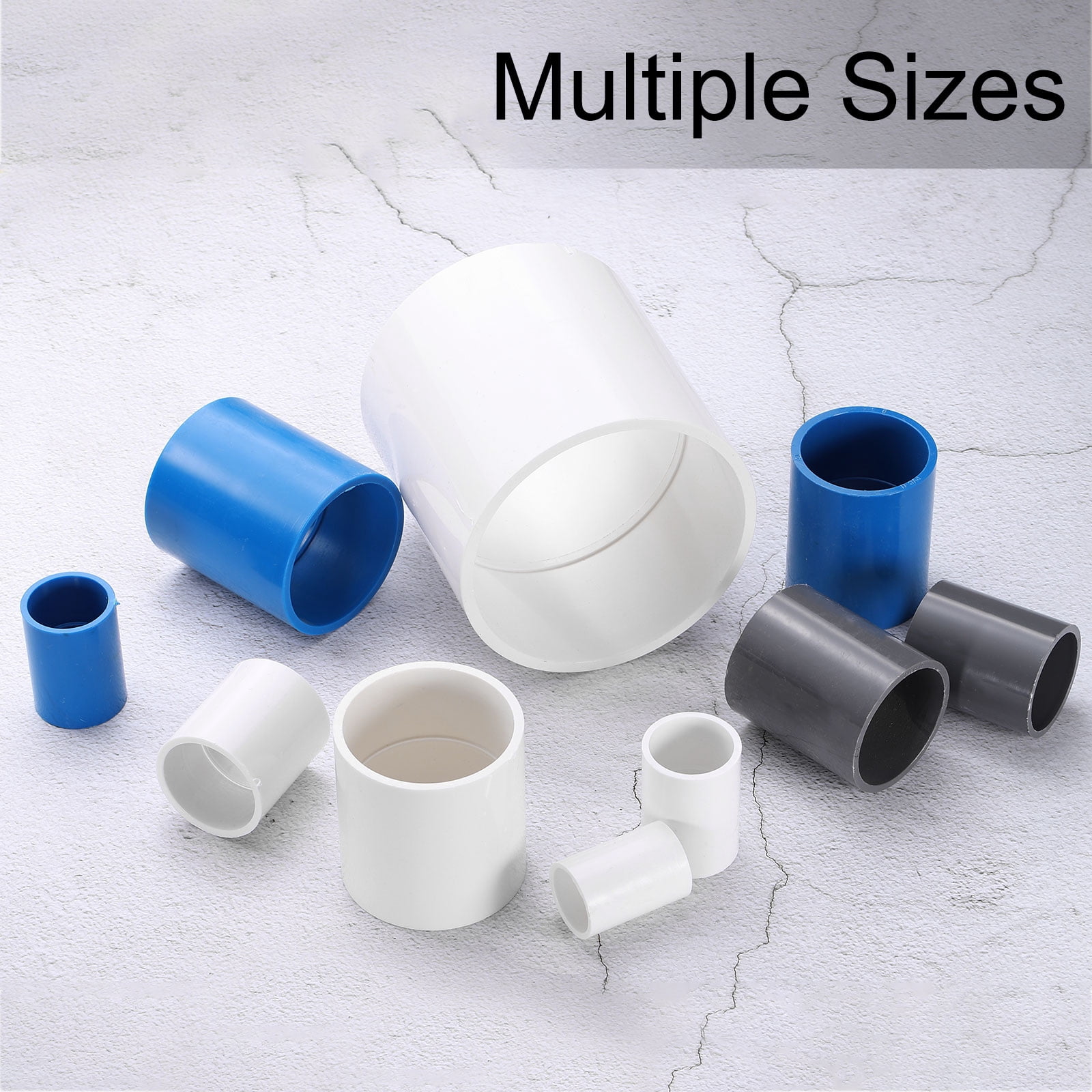 Unique Bargains Pipe End Cap Plug White 75mm x 85mm x 83mm 2pcs