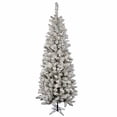 thumbnail image 2 of Vickerman 7.5' Flocked Pacific Artificial Christmas Tree, Multi-Colored LED Lights - Snow Covered Faux Tree - Seasonal Indoor Home Decor, 2 of 4