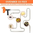 thumbnail image 6 of Drain Snake Auger 33 Feet, Plumbing Snake Drain Hair Clog Removal Tool, Heavy Duty Toilet Snake Auger, Sink Unclogger Drain Cleaner Tool for Bathroom Kitchen Tub Shower Drain Clog Remover with Gloves, 6 of 6