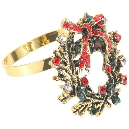 

Christmas Wreath Rings Christmas Holder Rings for Christmas Party Wedding Table Settings Decoration 6Pcs