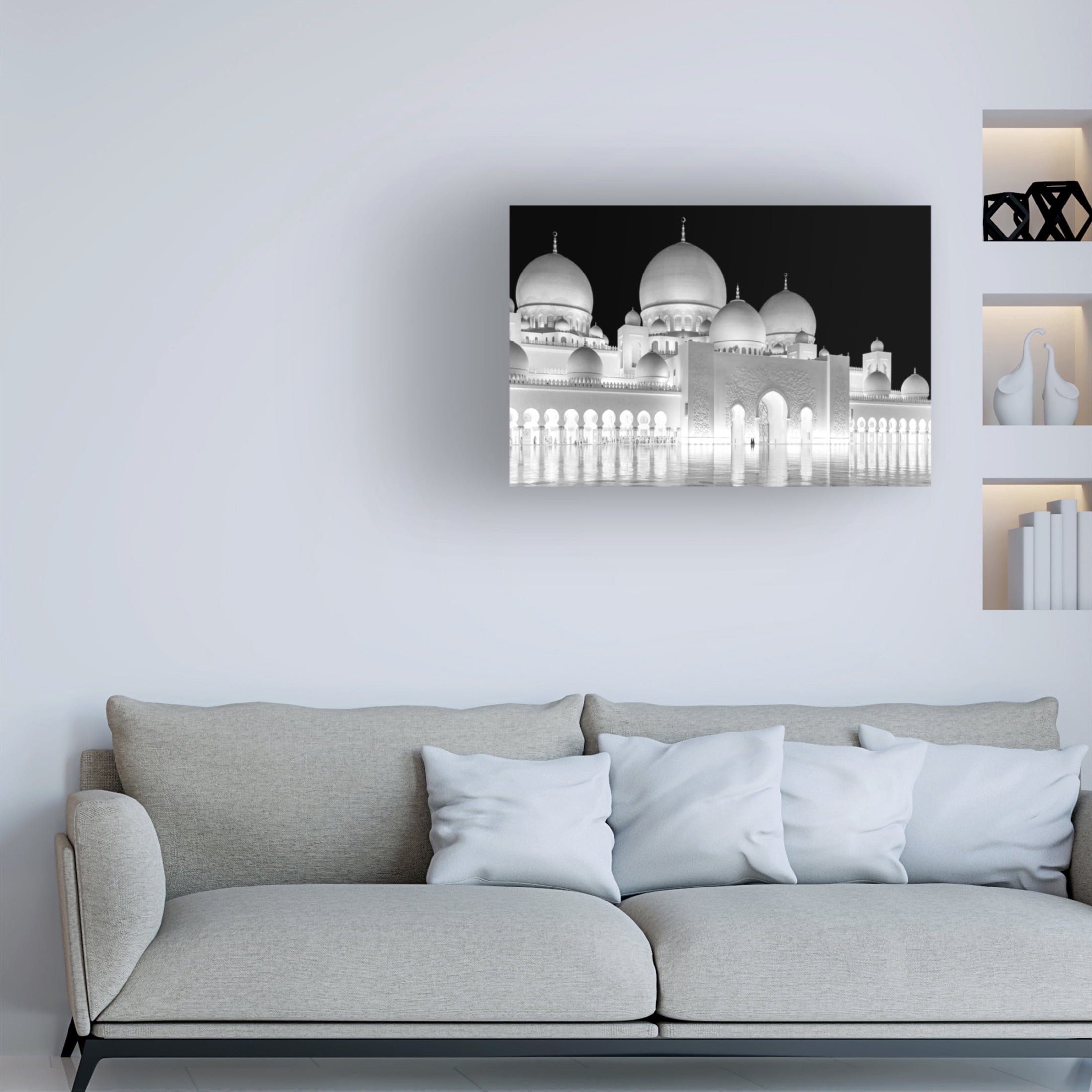 Trademark Fine Art Jie Jin Light of Abu Dhabi Grand Mosque Canvas Wall Art