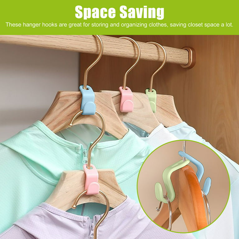 120pcs Clothes Hanger Connector Hooks Closet Hangers Organizer Space Saving  Clip