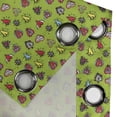 thumbnail image 4 of Ambesonne Love Grommet Curtain, Hand Drawn Hearts Sketch, 50" x 108", Avocado Green and Red, 4 of 6