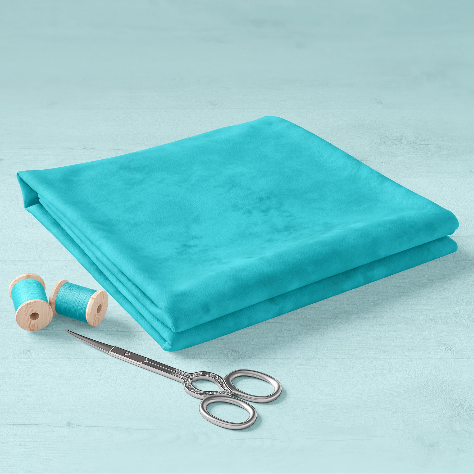 Create It 18"x21" 100% Cotton Textured Precut Sewing & Craft Fabric, Turquoise 10 Pieces